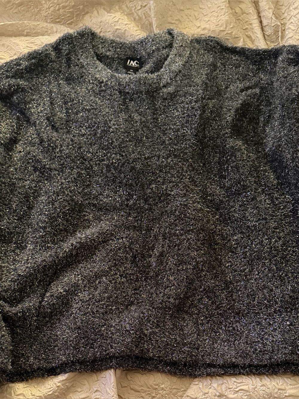 INC International Concepts Men's Charcoal Heather Crewneck Sweater